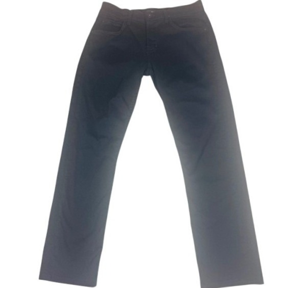 Hudson Jeans Men 32 Slim Straight Black Button Fly Stretch Denim Made in USA‎